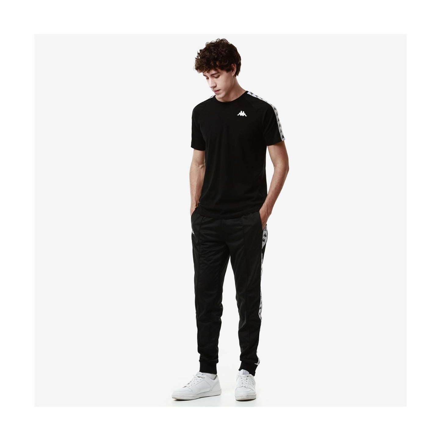 222 BANDA ARIB SLIM PANTS - BLACK/WHITE