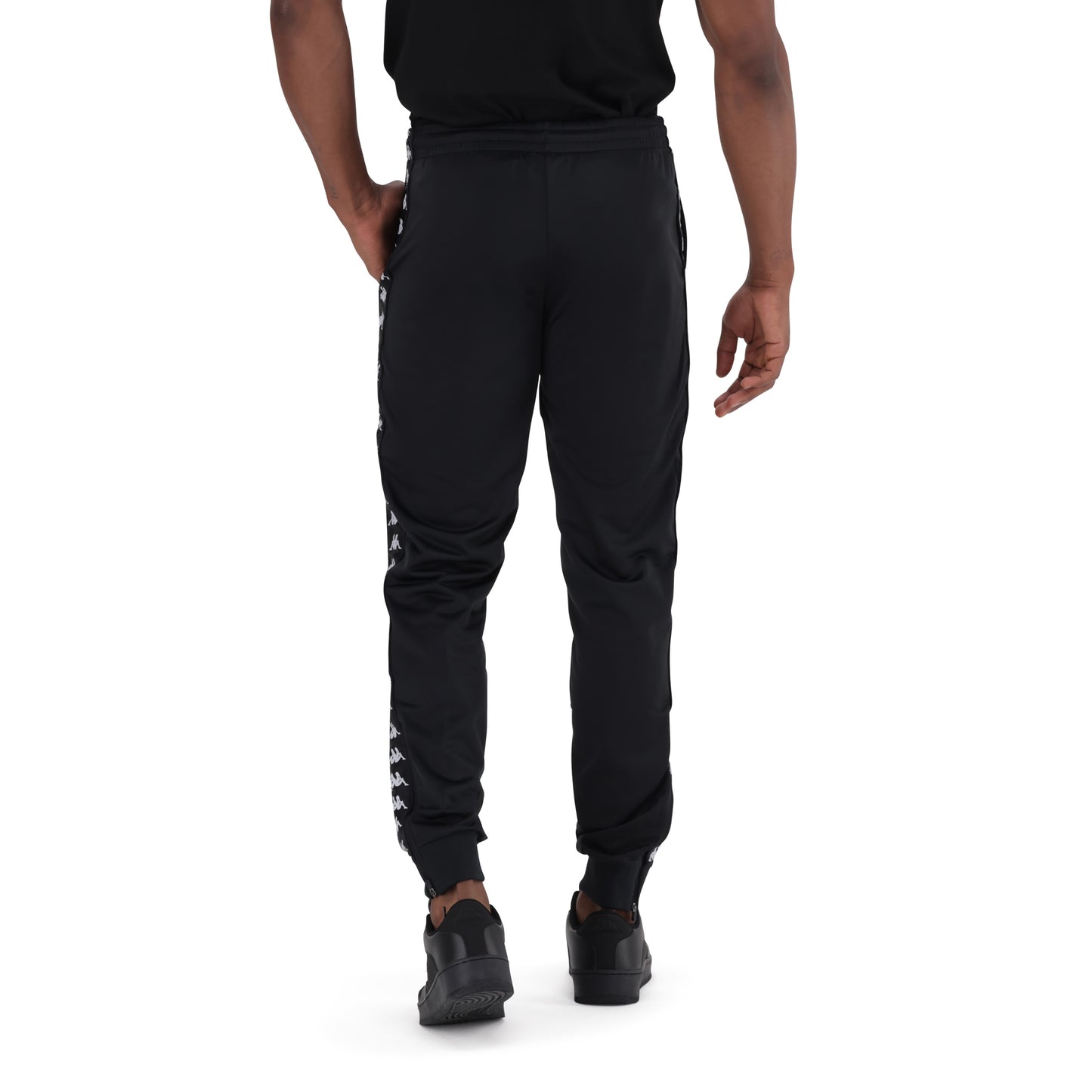 222 Banda Arib Slim Pants - Black White - Black/Yellow Saffron