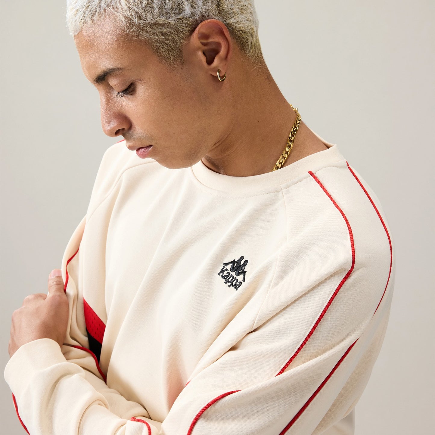 222 BANDA SPENCER - BEIGE/RED/BLACK