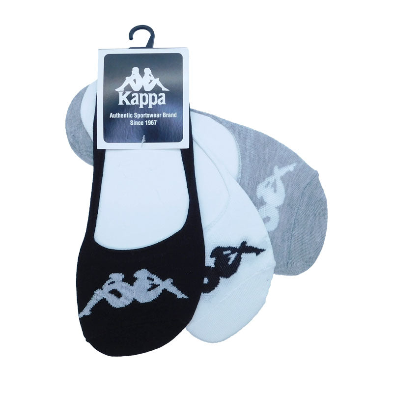 KAPPA INVISIBLE SOCKS - BLACK/GREY/WHITE ONE