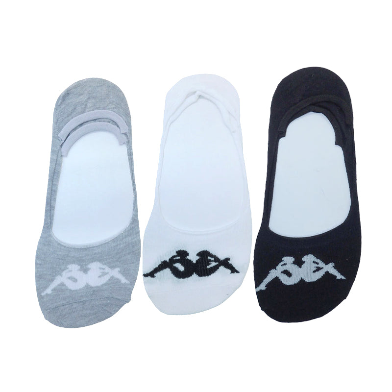 KAPPA INVISIBLE SOCKS - BLACK/GREY/WHITE ONE