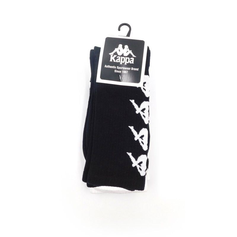 2 PACK TENNIS BANDA SOCKS - BLK/WHT/WHT/BLK ONE
