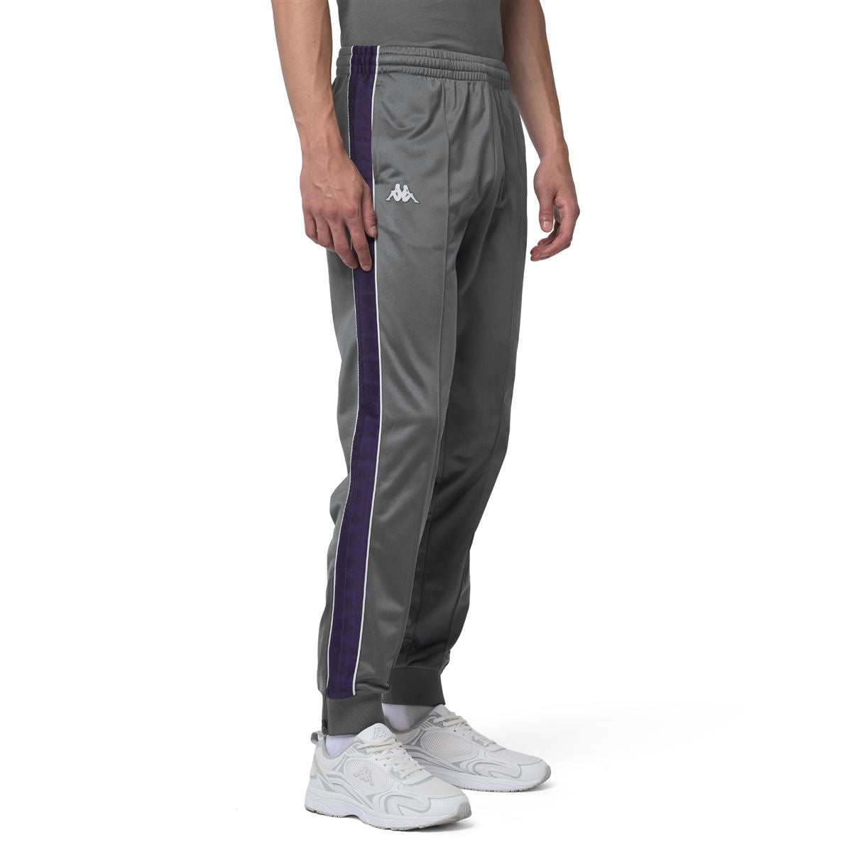 222 Banda Arib Slim Pants - Grey/Violet/White