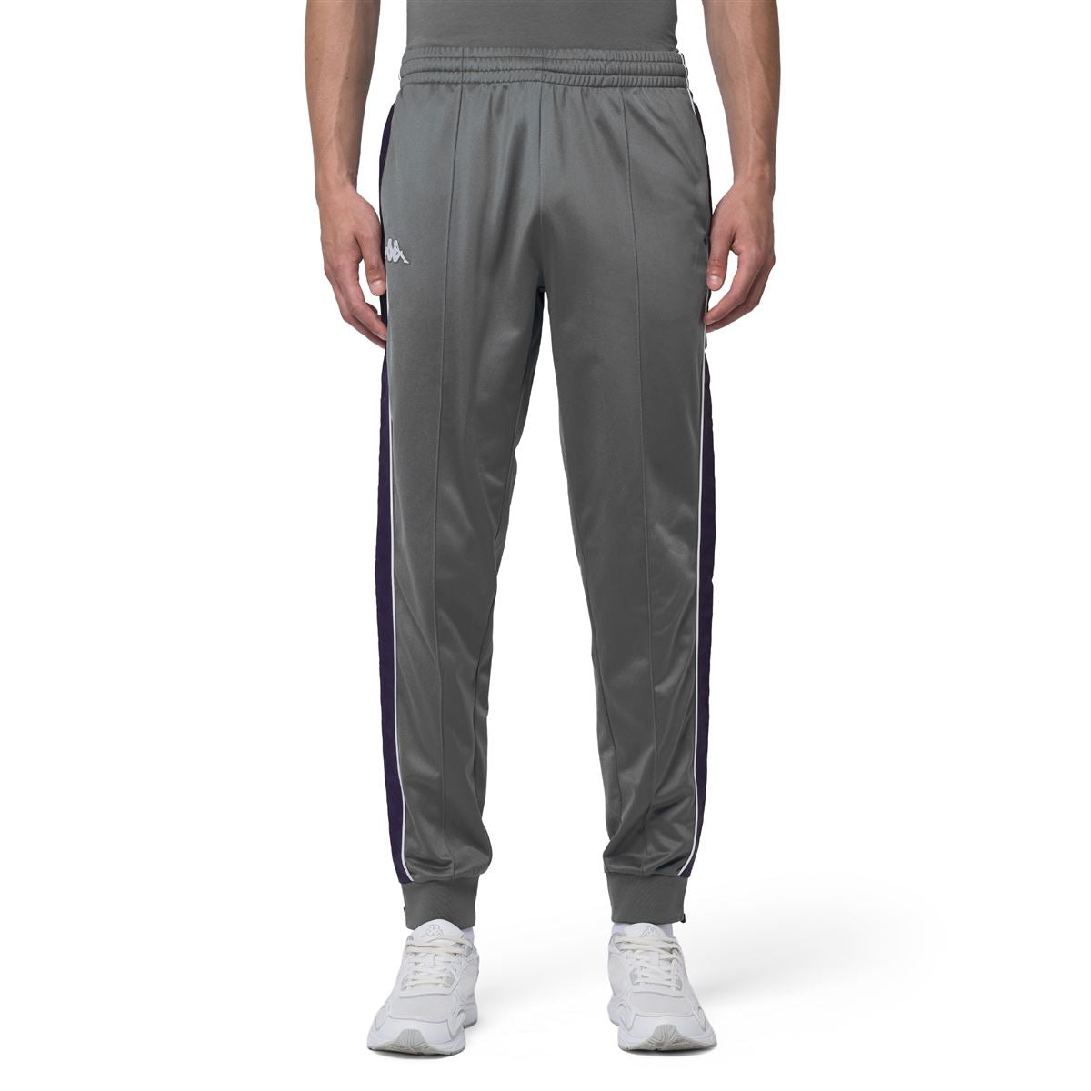 222 Banda Arib Slim Pants - Grey/Violet/White