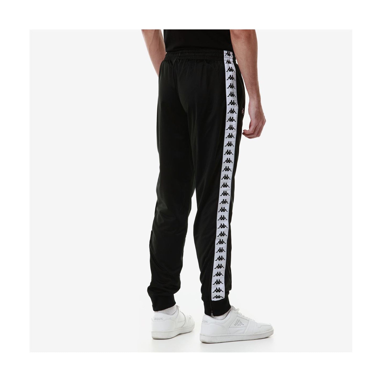 222 Banda Arib Slim Pants Black White Kappa