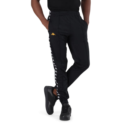 222 Banda Arib Slim Pants - Black White - Black/Yellow Saffron