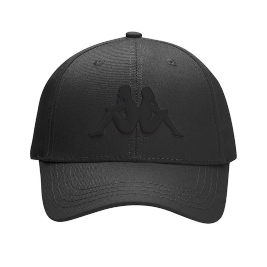 LIAM - COTTON 6 PANEL WITH 3D EMBROIDERY - BLK/BLK