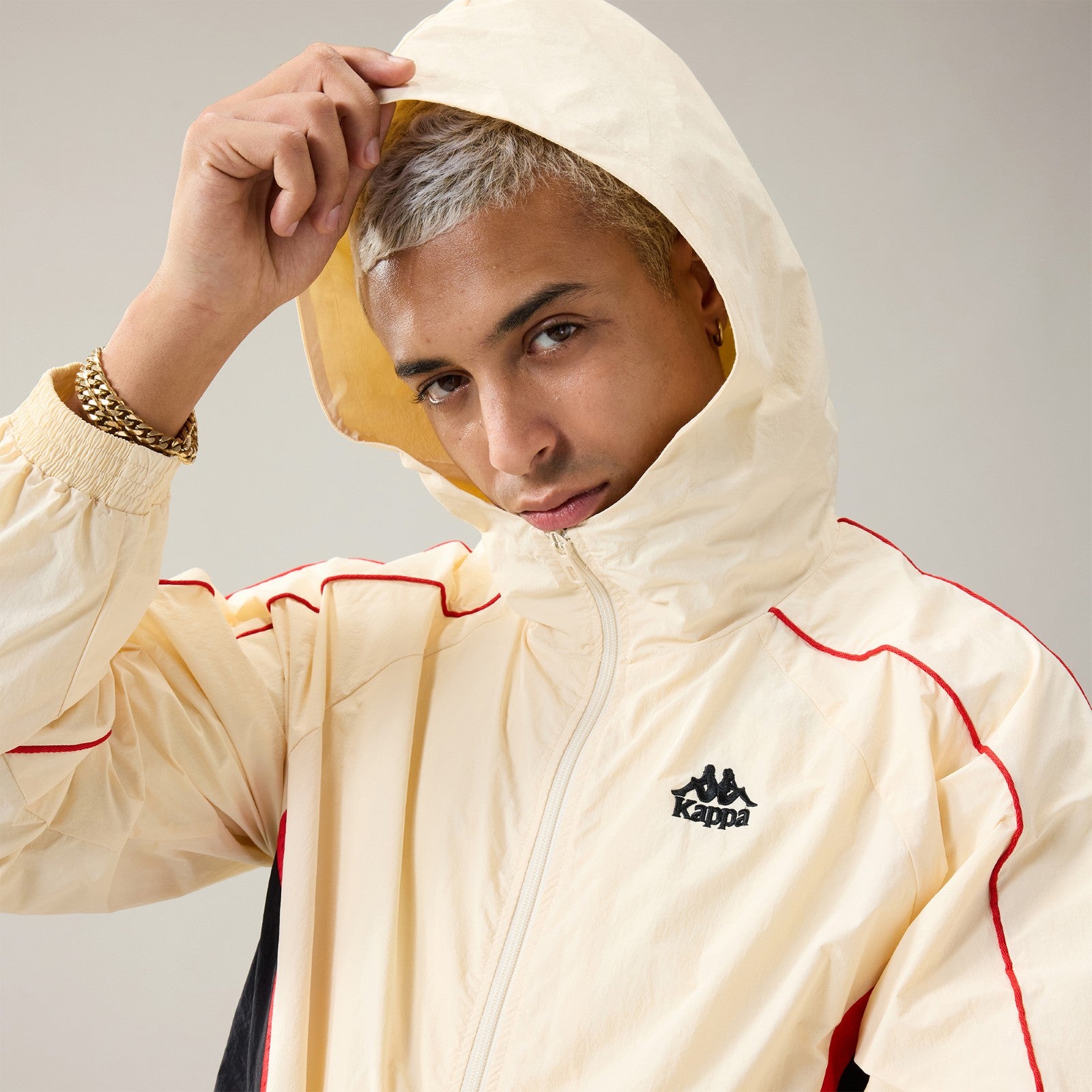 222 BANDA SILAS - BEIGE/RED/BLACK