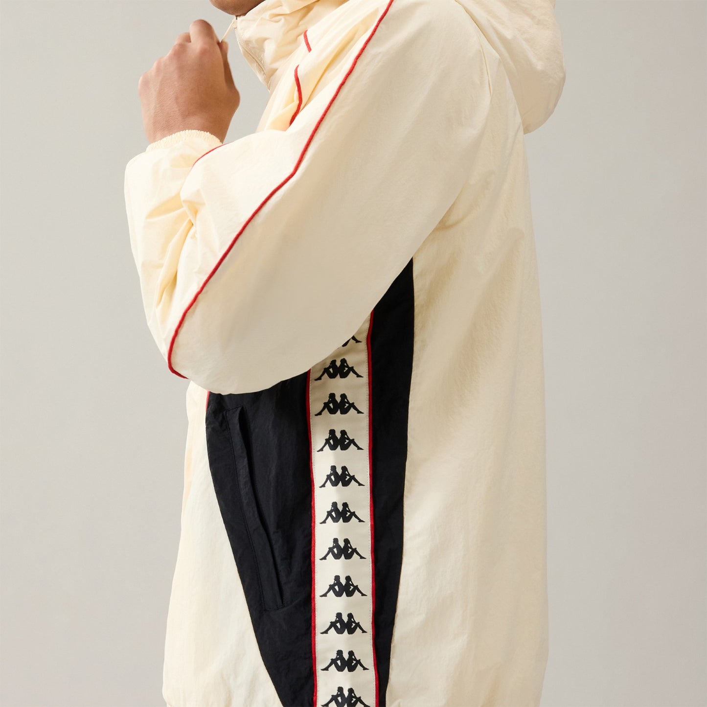 222 BANDA SILAS - BEIGE/RED/BLACK