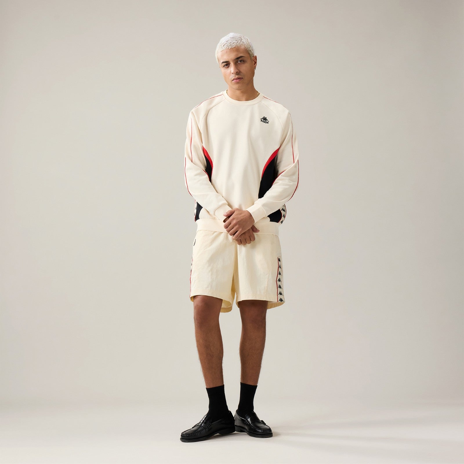 222 BANDA SPENCER - BEIGE/RED/BLACK