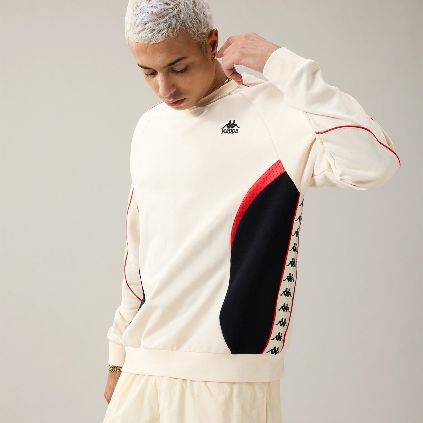 222 BANDA SPENCER - BEIGE/RED/BLACK