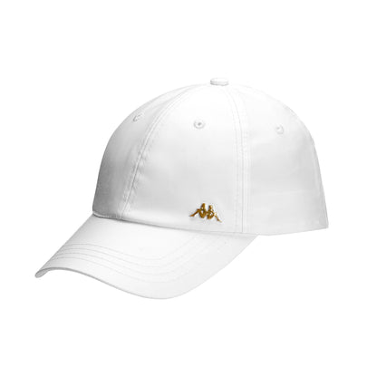 GRIFFYN 6 PANEL CAP - WHITE/GOLD