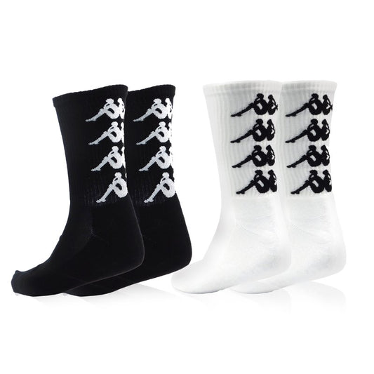 2 PACK TENNIS BANDA SOCKS - BLK/WHT/WHT/BLK ONE