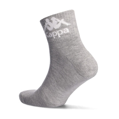 3 Pack Ankle Socks - Black/White/Grey