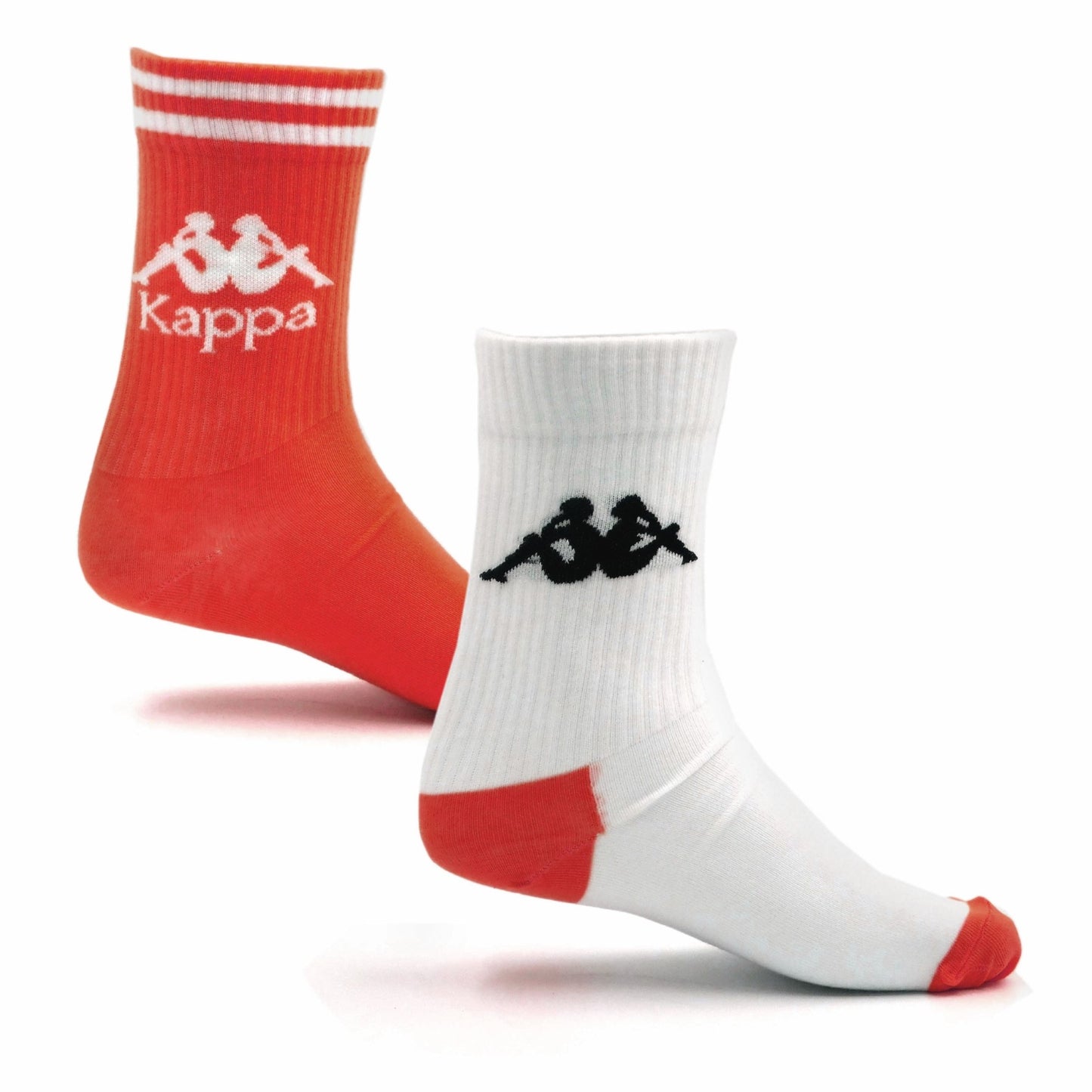 2Pk Kappa Crew Socks - Red Flame One