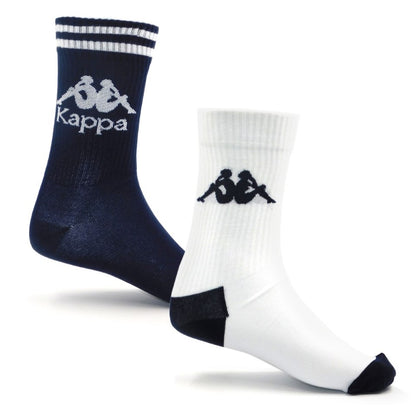 2PK KAPPA CREW SOCKS - NAVY WHITE