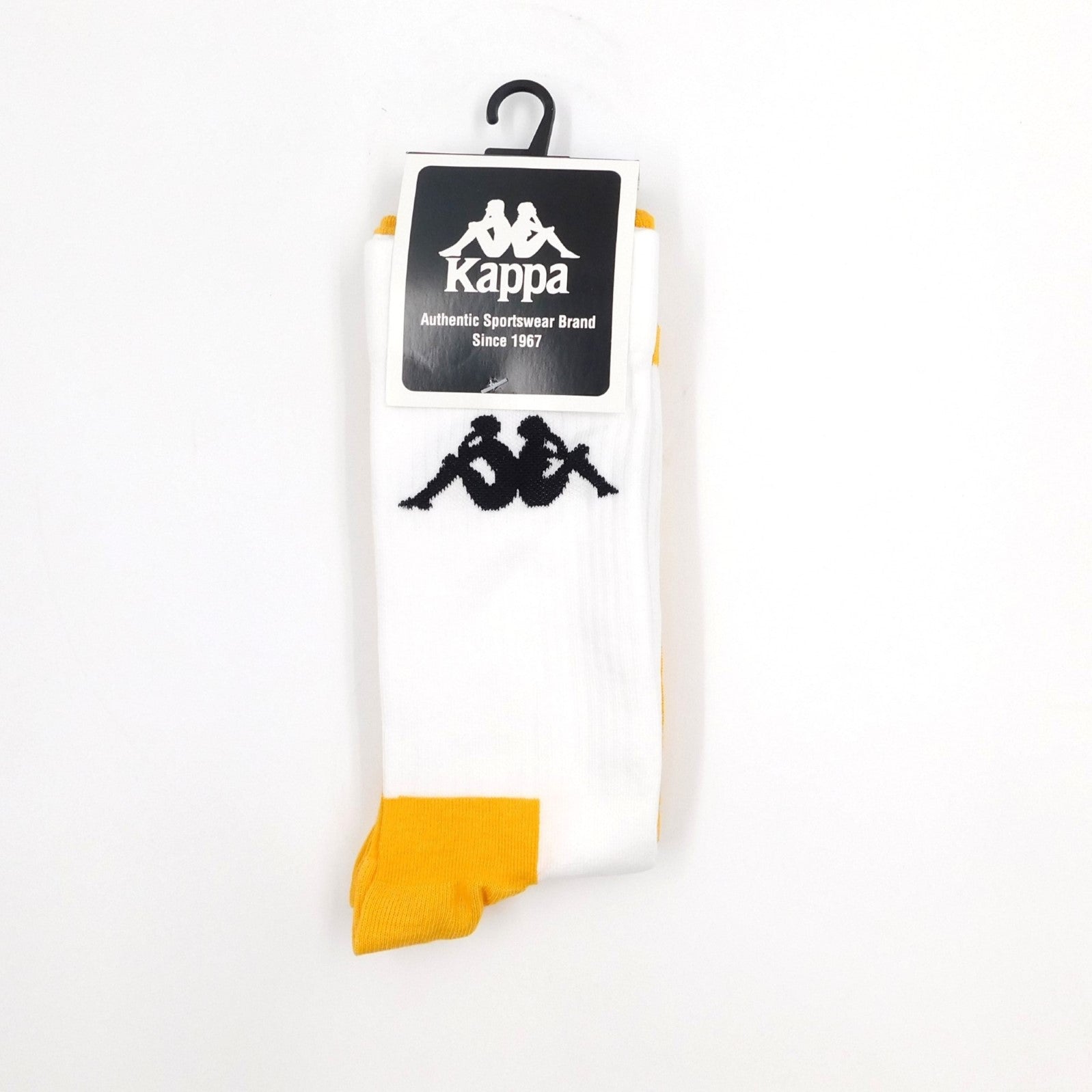 2PK KAPPA CREW SOCKS - YELLOW WHITE