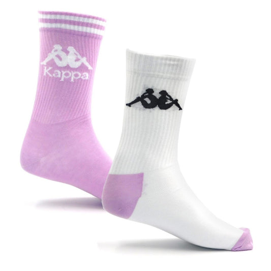 2Pk Kappa Crew Socks - Lilac White One