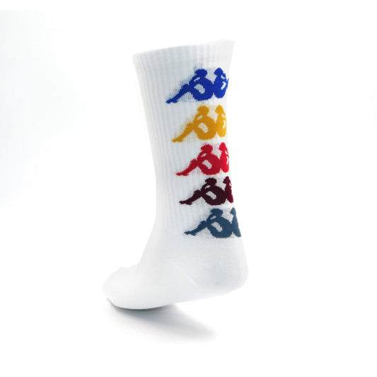 1PK MULTI CREW SOCKS - NAVY/RED/YELLOW ONE